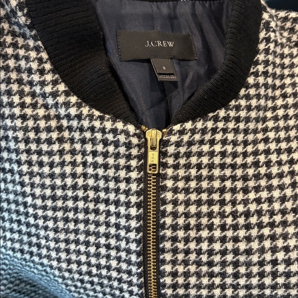 J. Crew English Wool Black and White Houndstooth Jacket Small - Picture 7 of 11